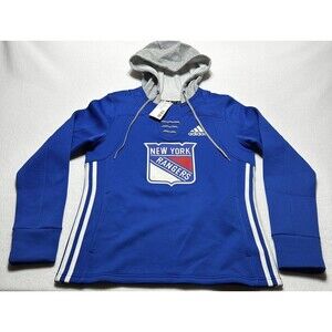 New York Rangers Adidas Womens Size Small Pullover Hoodie Hockey Blue NWT